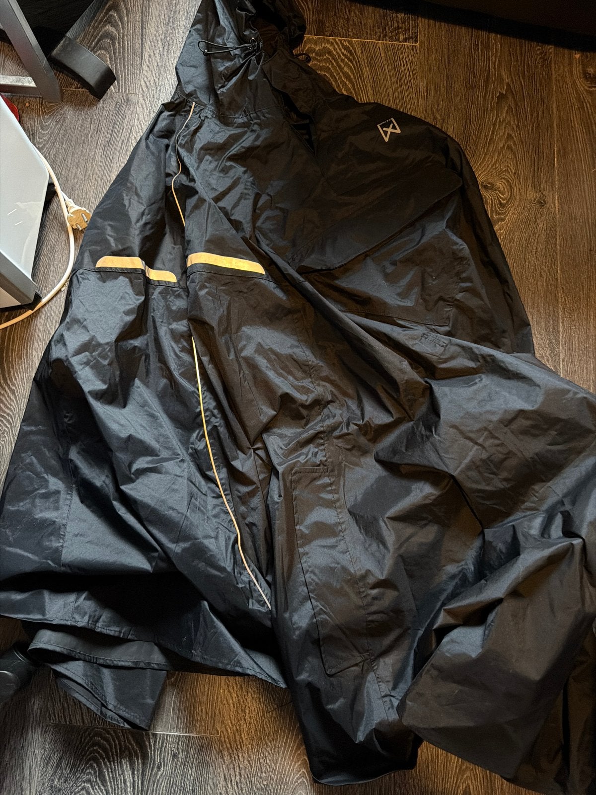Zwarte regenponcho scootmobiel met reflecterende strepen, Ophalen of Verzenden, Nieuw, Regenpak, Dames