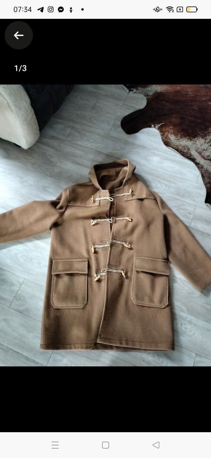 duffel jas L, Ophalen of Verzenden, Gedragen