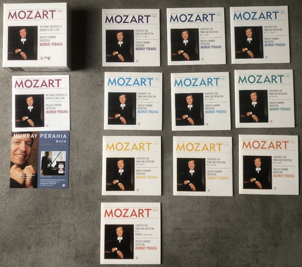 MOZART - MURRAY PERAHIA - THE PIANO CONCERTOS - BOX 10 CD'S, Mozart, Ophalen of Verzenden, Zo goed als nieuw, Classicisme