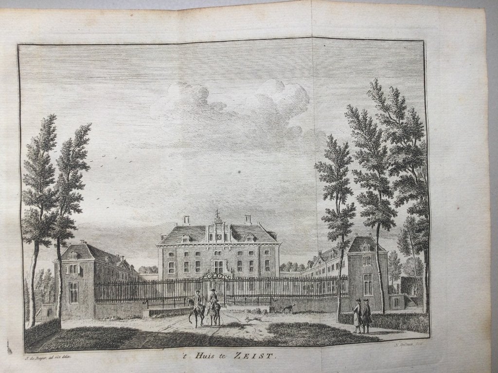 Zeist, Slot Zeist, Tirion, 1750, Stadsgezicht, Blanco verso, 1700 - 1799, Verzenden