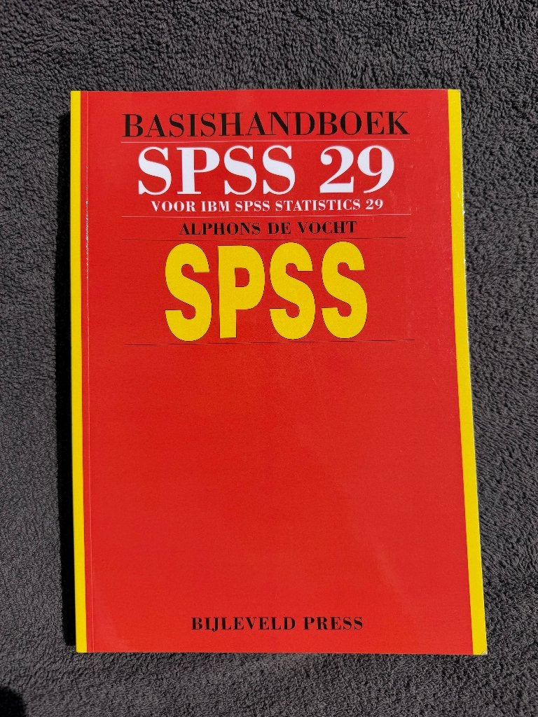 Spss 29 basishandboek, Ophalen of Verzenden, Beta, Zo goed als nieuw, WO