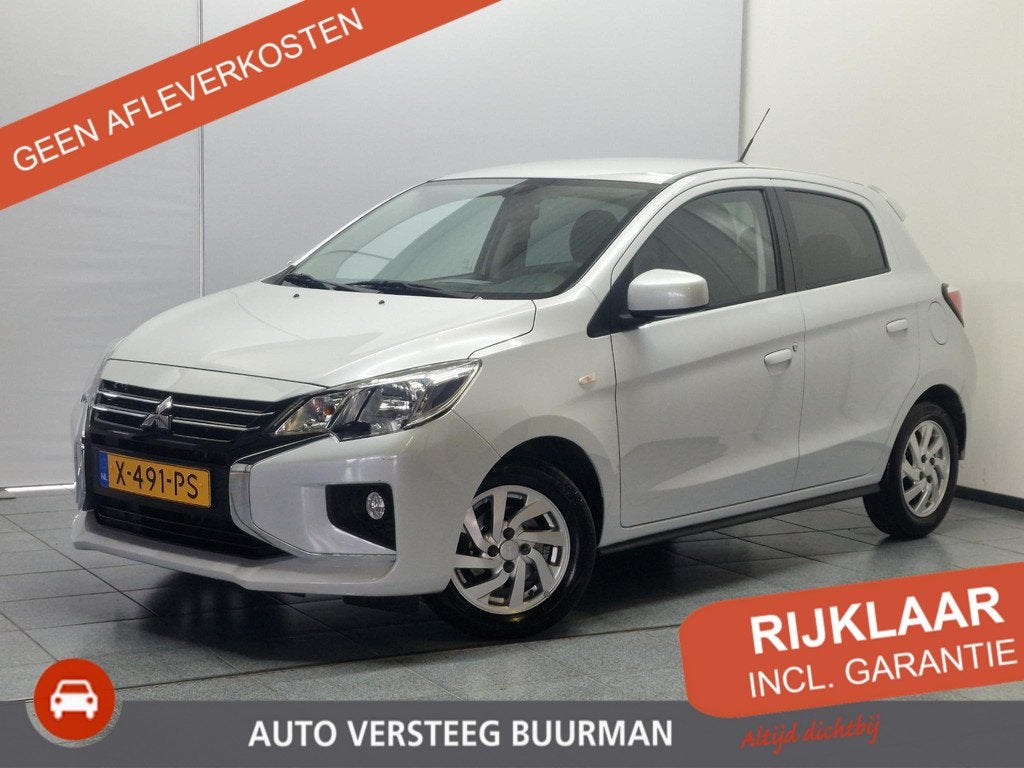 Mitsubishi Space Star 1.2 Dynamic Automaat, Airco, Achteruit, 12 maanden, Stof, Gebruikt, Start-stop-systeem