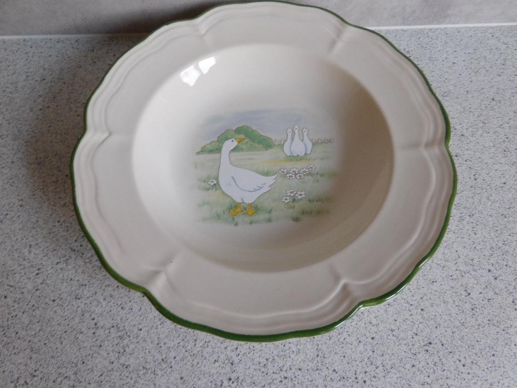 Diep Bord 21 cm. Ganzen Zeller Keramik Sell am Hammersbach, Keramiek, Ophalen of Verzenden, Zo goed als nieuw, Bord(en)