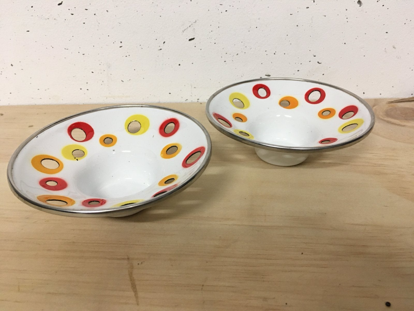 Set van 2 IKEA waxinelichtjes - Vintage design, Overige materialen, Gebruikt, Verzenden, Wit
