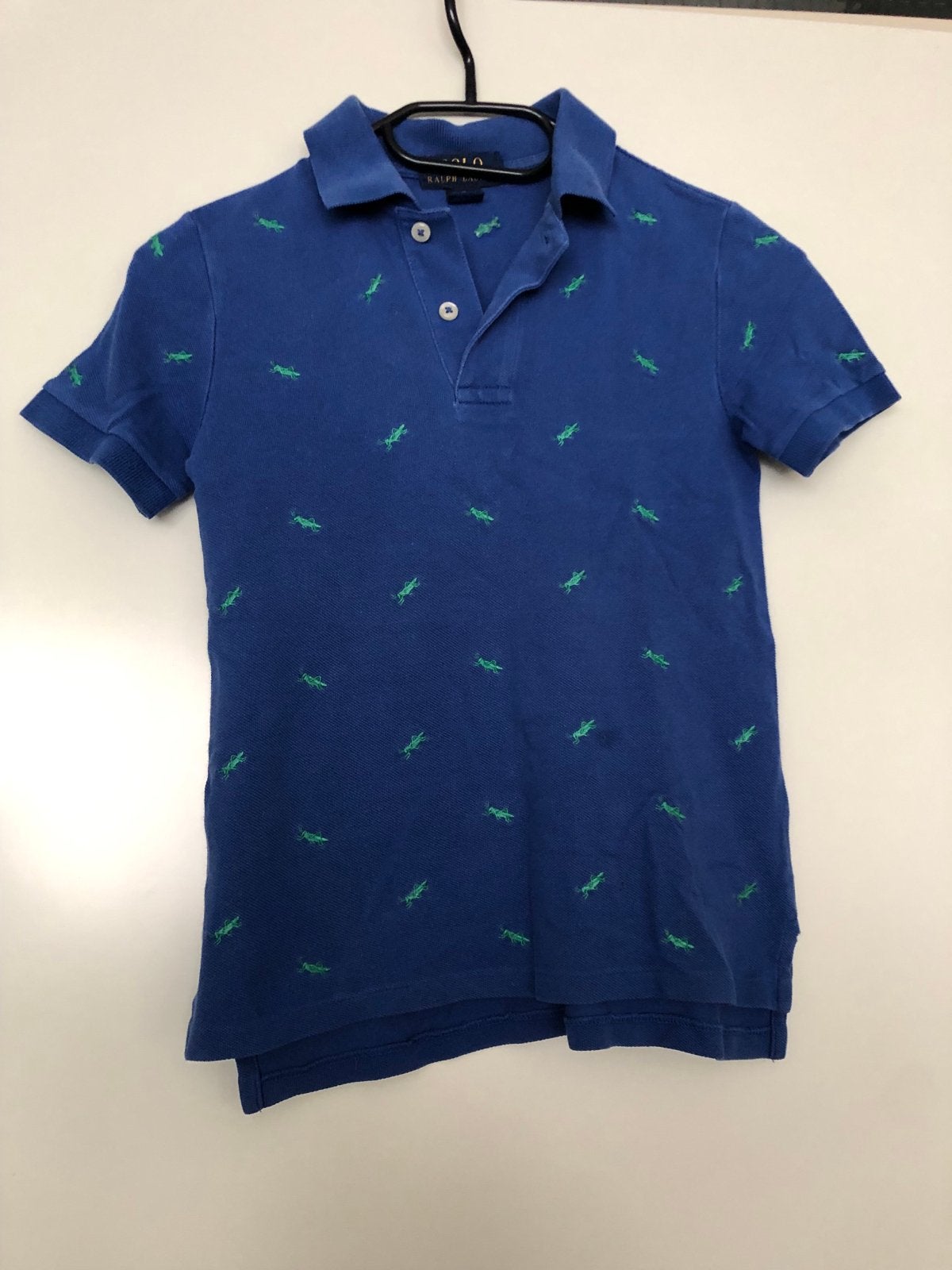 Ralph Lauren Polo Shirt Blauw met Krekels Maat 6, Ophalen of Verzenden, Zo goed als nieuw, Jongen, Shirt of Longsleeve