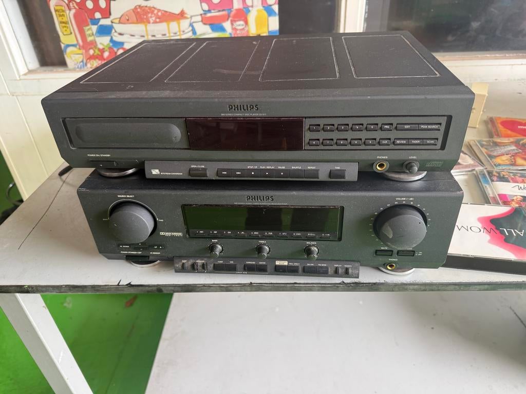 Philips CD-speler CD 911/00S en versterker FR931, Audio, Tv en Foto, Cd-spelers, Ophalen, Gebruikt, Philips