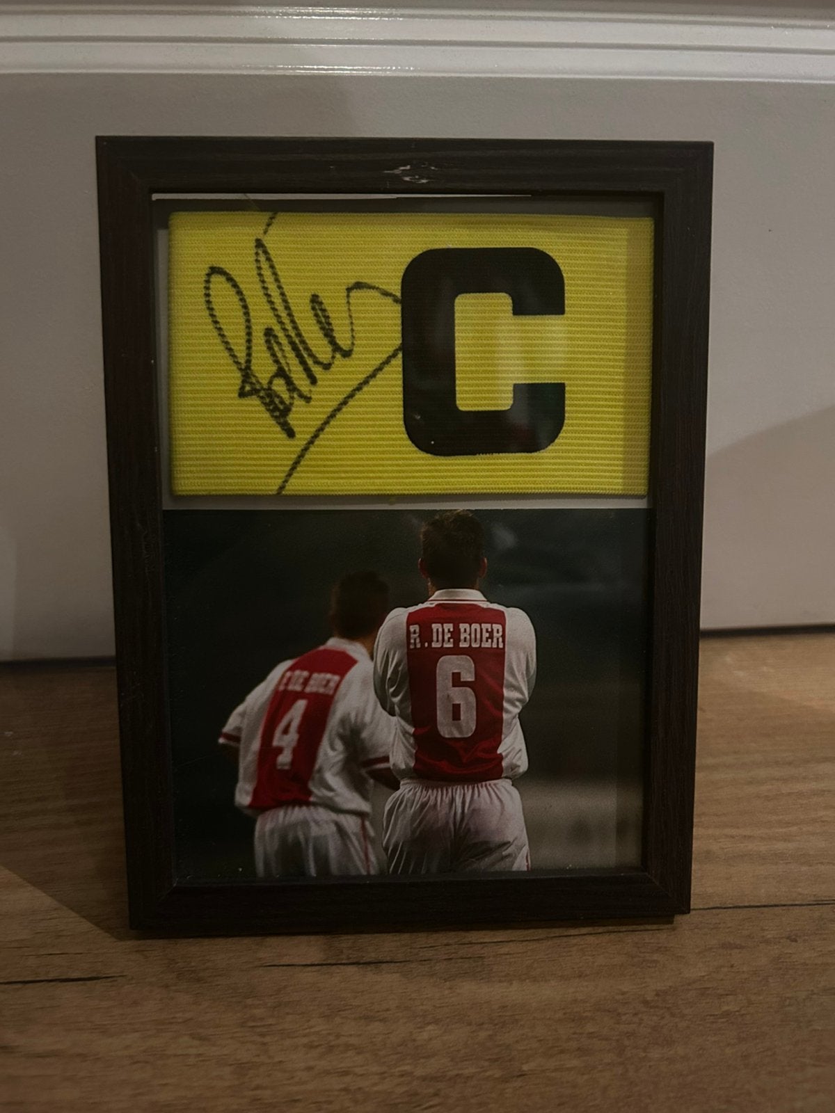 Gesigneerde captain band ronald de boer, Verzenden, Zo goed als nieuw, Overige typen