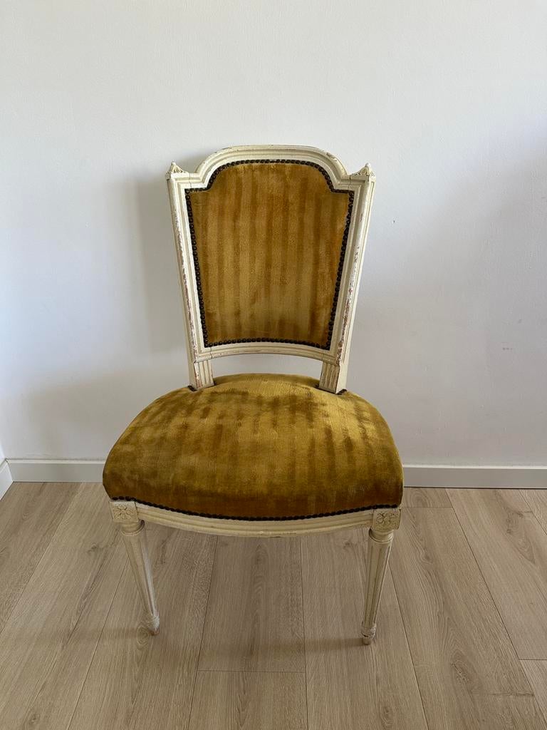 Gele barok eetkamerstoel vintage, Ophalen