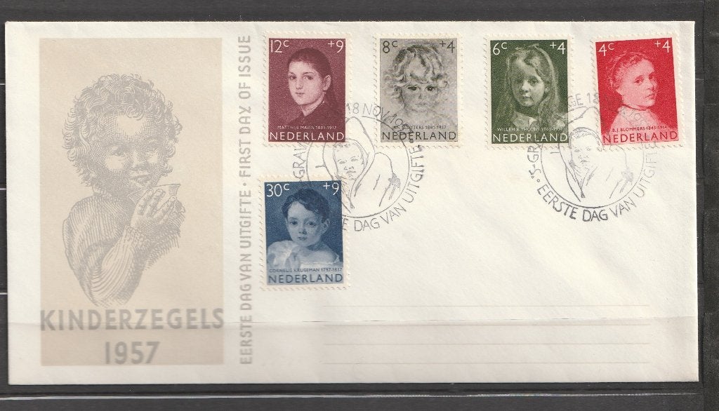 E33 1957 FDC Kind, Postzegels en Munten, Postzegels | Nederland, Ophalen of Verzenden, Na 1940, Postfris