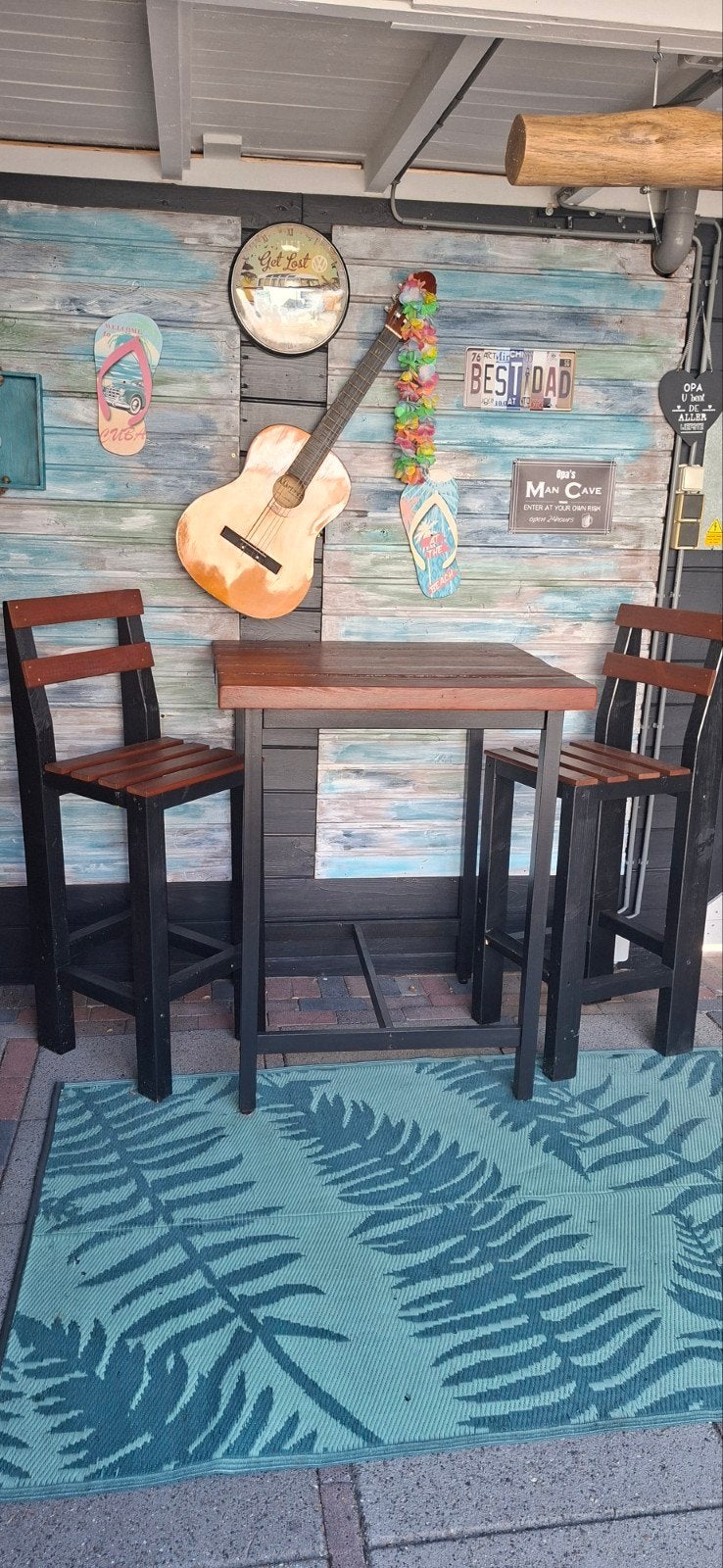 Bartafel met 2 stoelen, Tuin en Terras, Ophalen, Nieuw, Hout