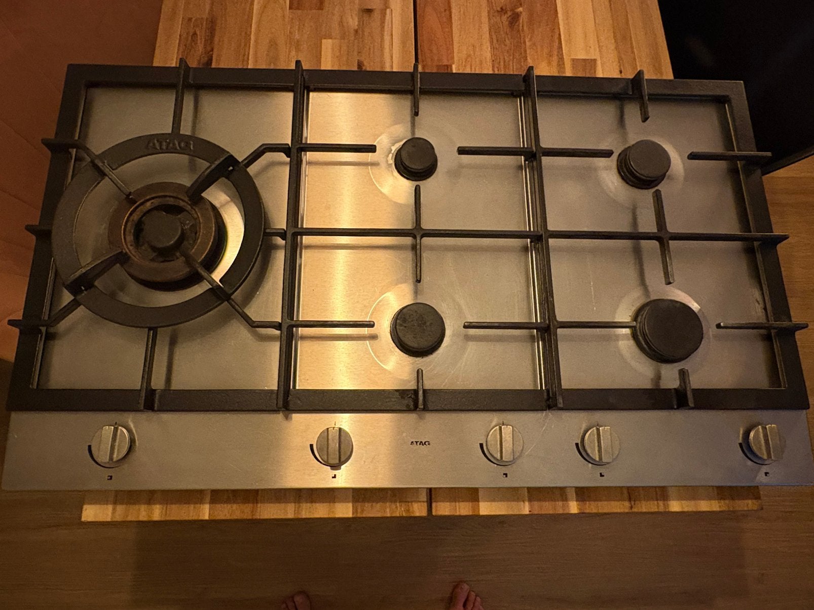 ATAG Inbouw Gasfornuis met 5 Kookzones, Witgoed en Apparatuur, Gebruikt, Inbouw, Gas, 4 kookzones