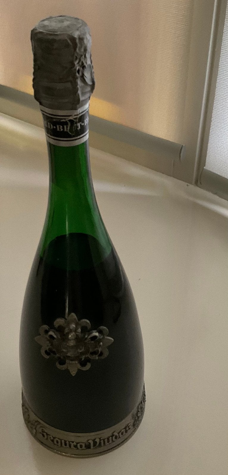 Vintage Fles cava Segura Viudas Heredad 1973, Spanje, Ophalen of Verzenden, Vol, Champagne
