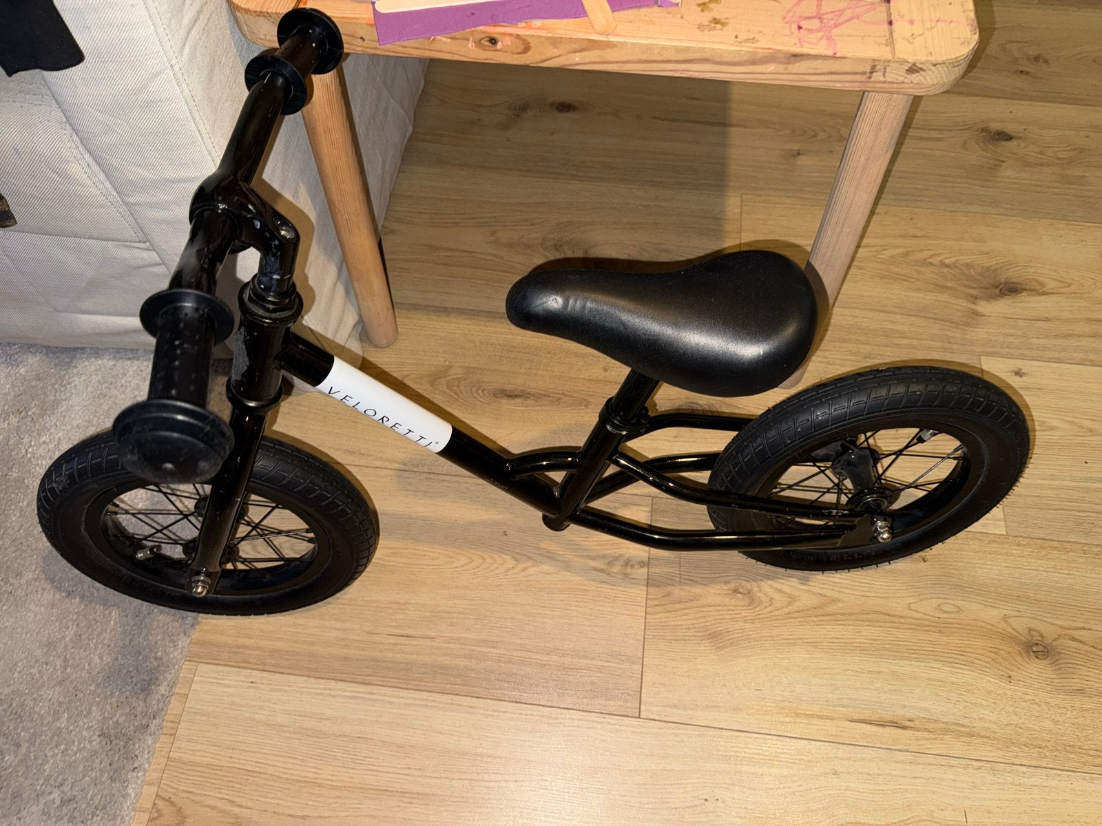 Veloretti loopfiets zwart - Zo goed als nieuw, Ophalen, Zo goed als nieuw, Minder dan 16 inch