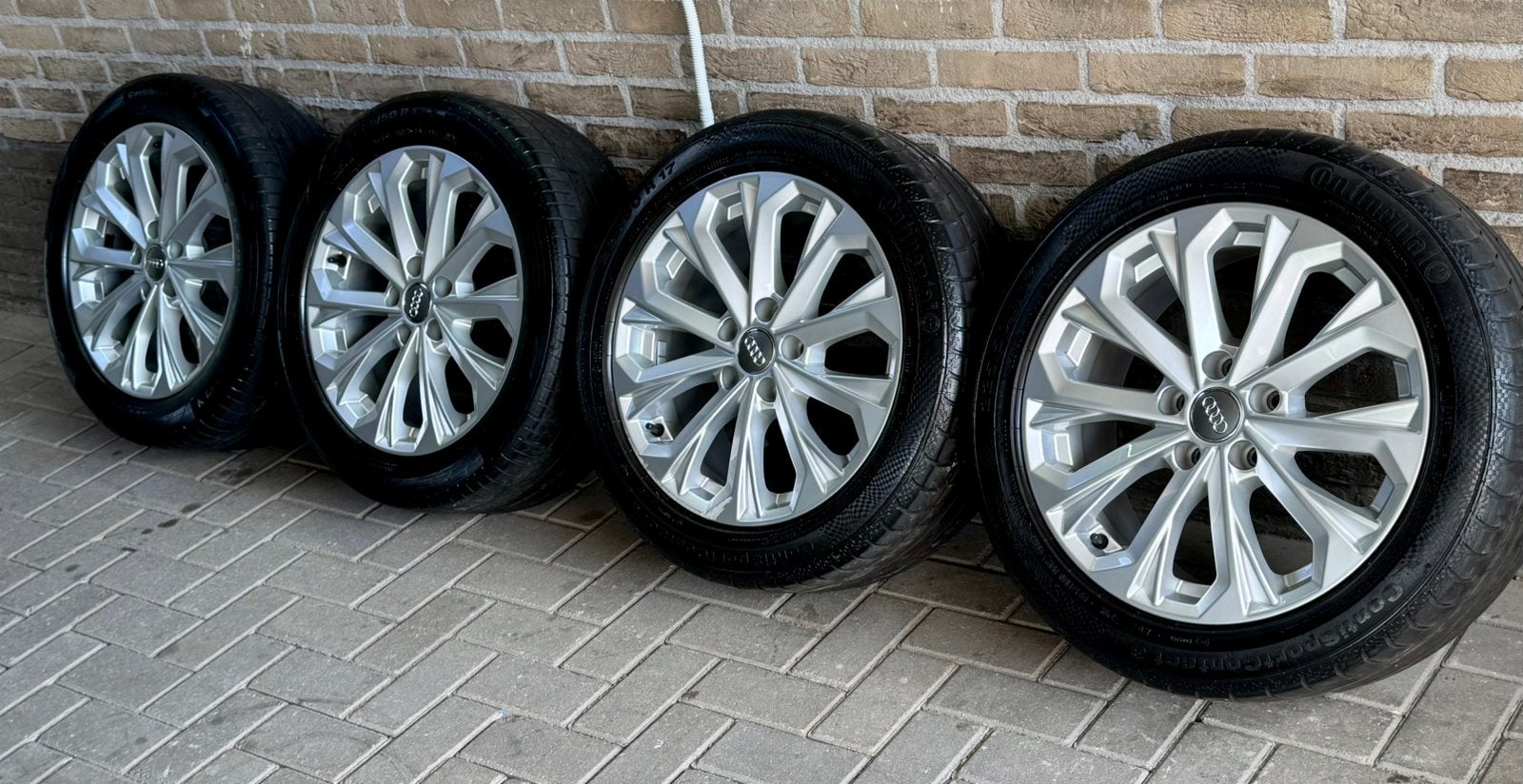 5x112 17 inch Org audi a4 B9 velgen Continental banden, Gebruikt, Banden en Velgen, 17 inch, Ophalen of Verzenden