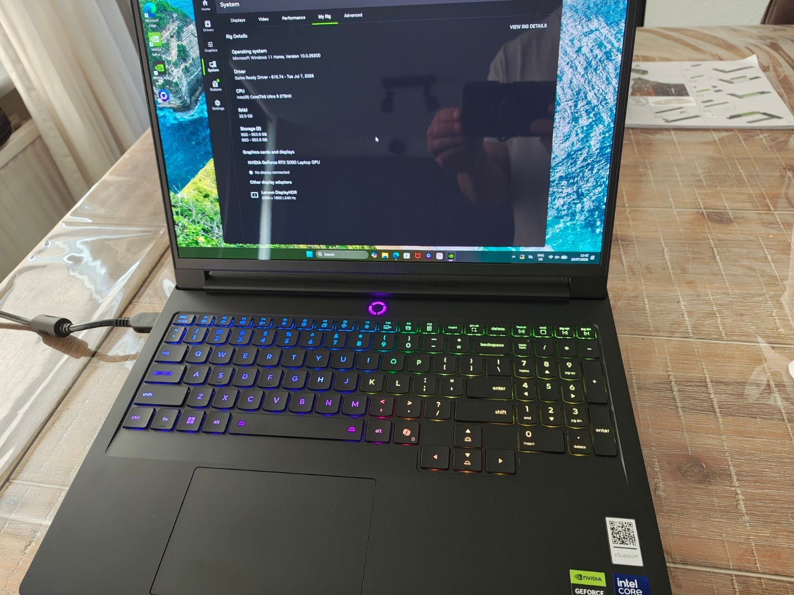 Lenovo 7i 5090 gaming laptop, Computers en Software, Ophalen, Met videokaart, Zo goed als nieuw, 2 TB