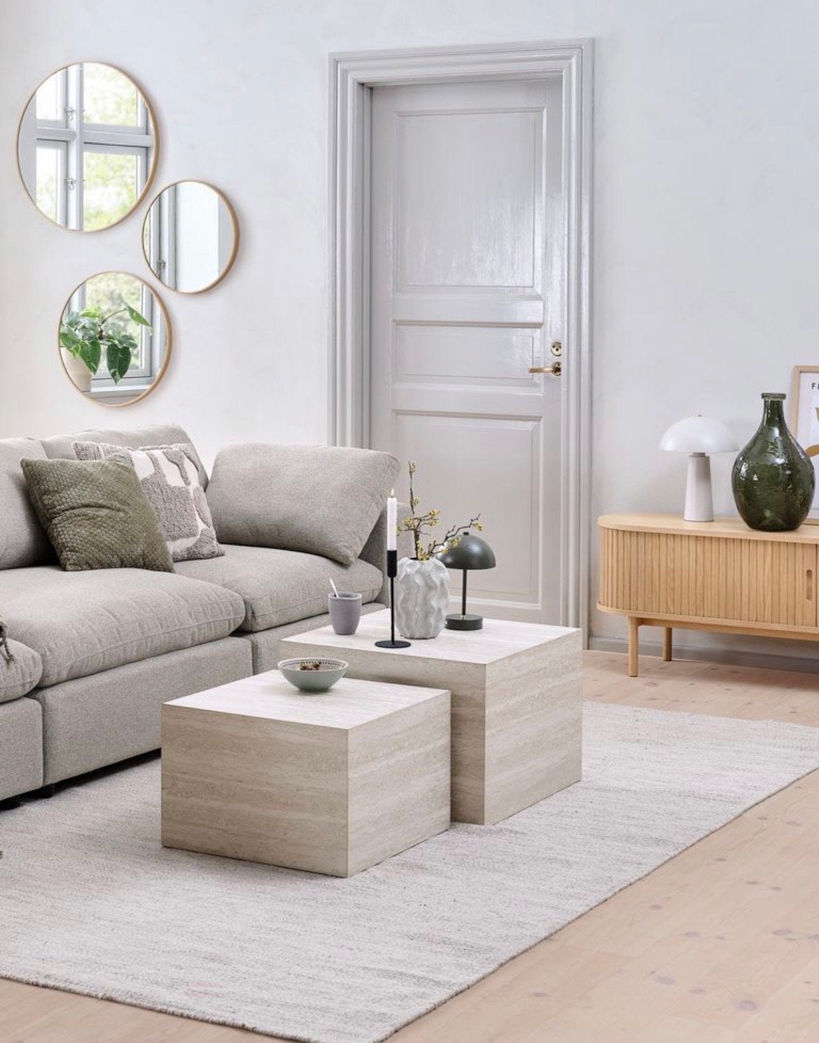 Salon Tafels Blok Marmer Look ZGAN jysk, Beige, Ophalen of Verzenden, Zo goed als nieuw, Modern