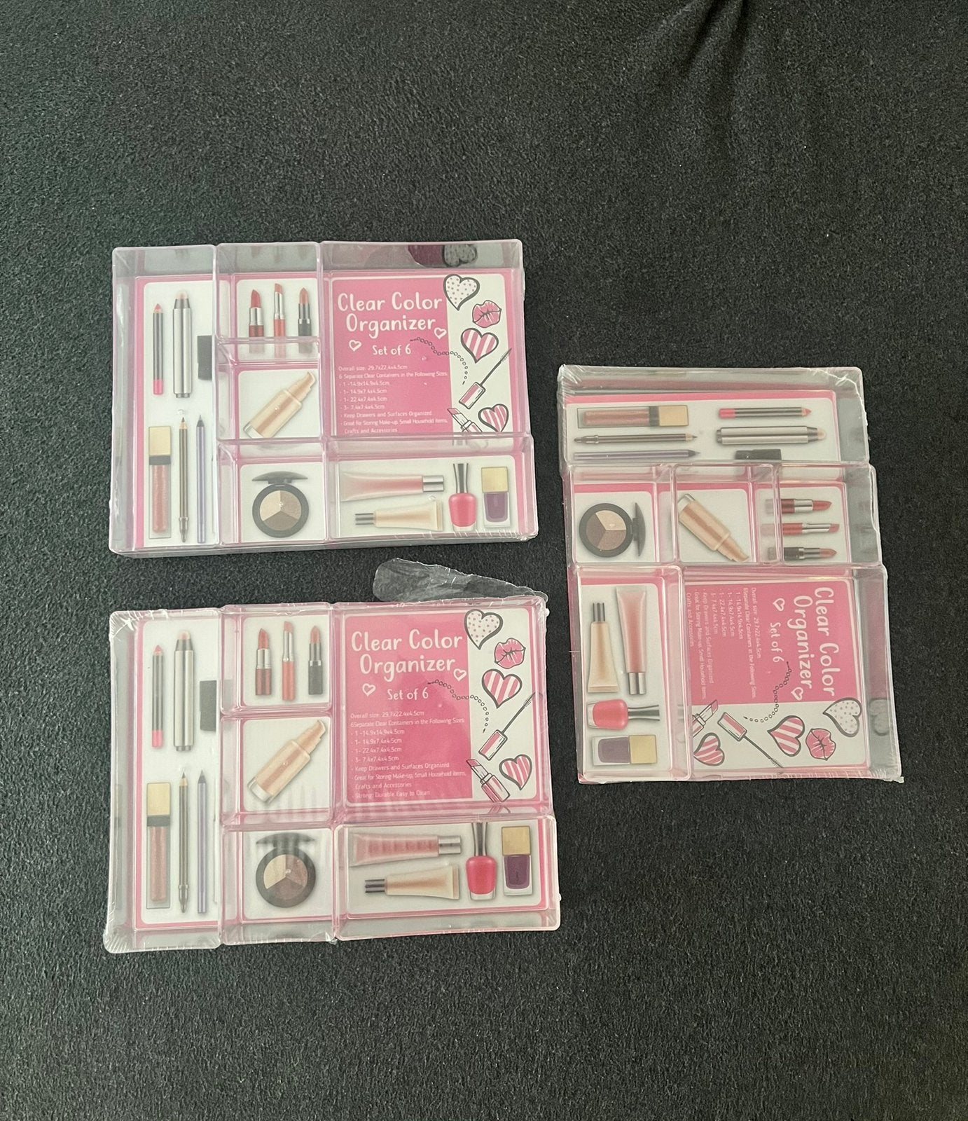 Doorzichtige opbergbakjes / ladeverdelers - 3 nieuwe sets, Ophalen of Verzenden, Nieuw, Toebehoren