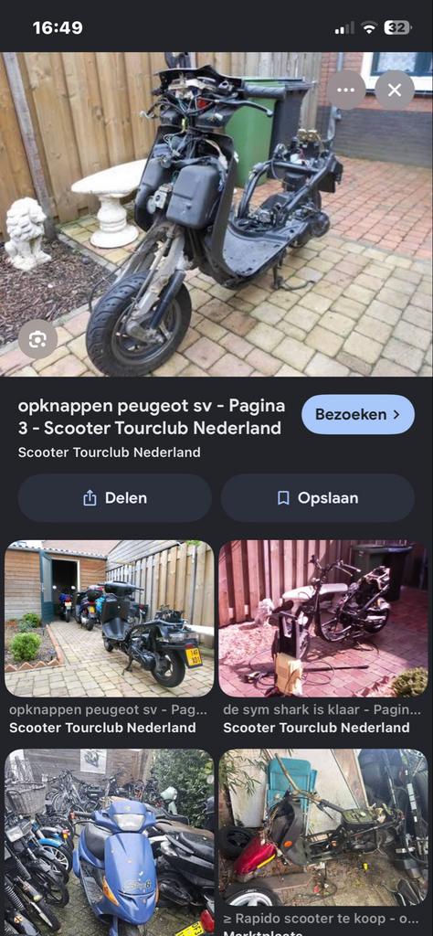 Gezocht!! Opknap scooter brommers of motoren, Ophalen of Verzenden, Gebruikt