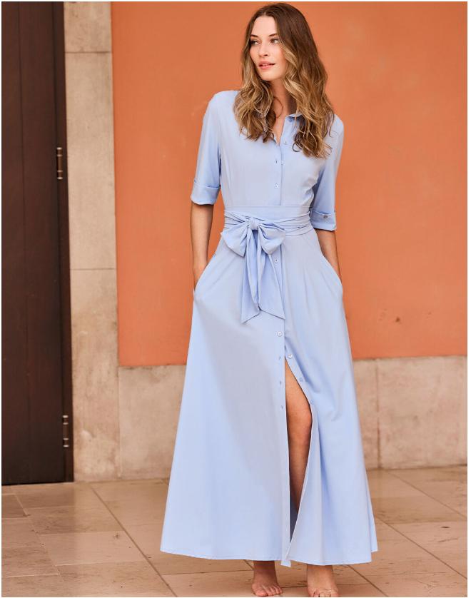 LaDress Margot jurk lavendel blauw mt M, Maat 38/40 (M), Nieuw, LaDress, Onder de knie
