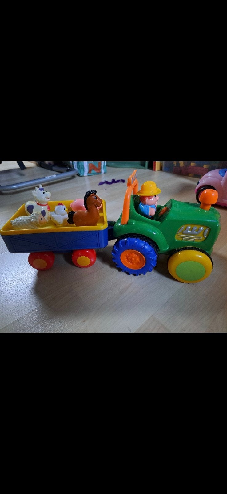 tractor met aanhanger en dieren met geluid., Ophalen, Zo goed als nieuw, Overige typen, Met geluid
