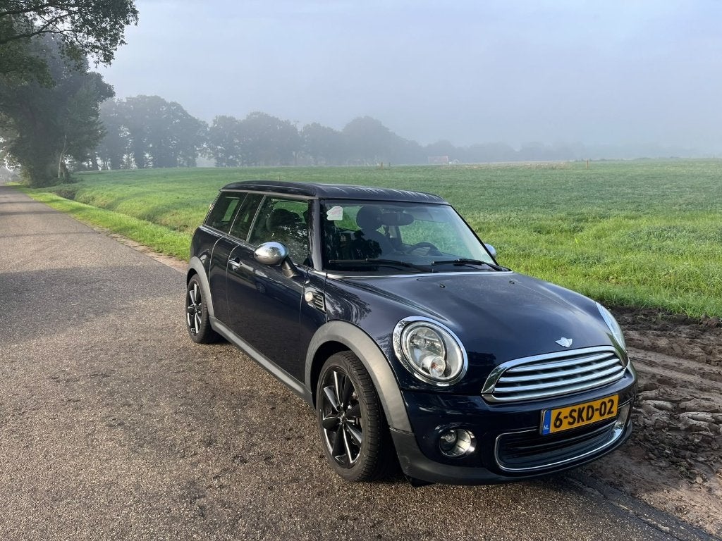 Mini Clubman 1.6 ONE 2013 Blauw APK/PANO/NAVI/CRUISE, Voorwielaandrijving, Clubman, 4 cilinders, Blauw