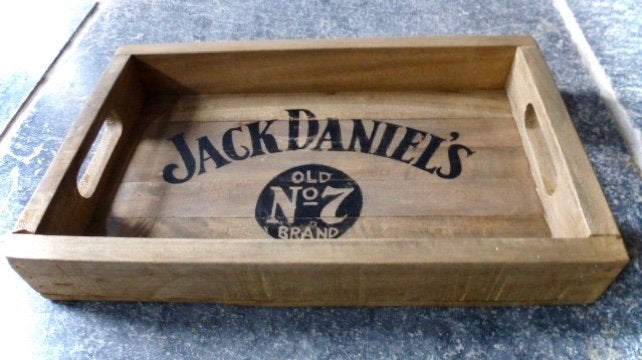 Houten dienblad / wandbord / Jack Daniel's whiskey / mancave, Ophalen of Verzenden, Zo goed als nieuw, Handgemaakt, B6