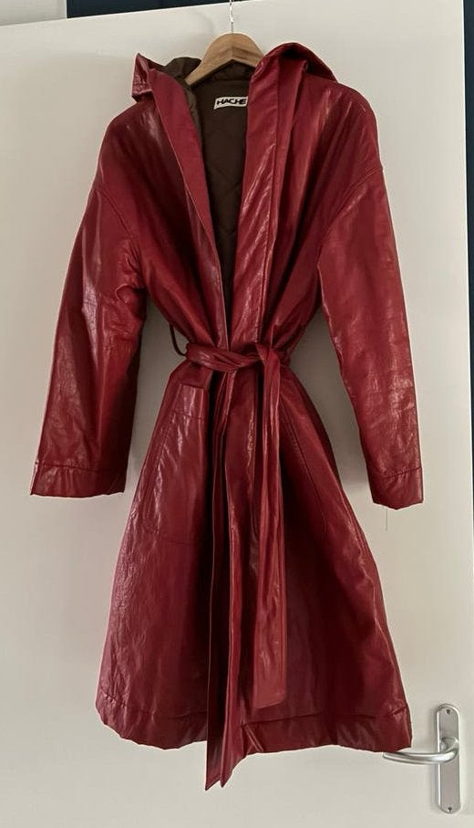 HACHE prachtige winterjas regenjas reversible 42/44 Wow!, Kleding | Dames, Verzenden, Nieuw, Maat 42/44 (L), Rood