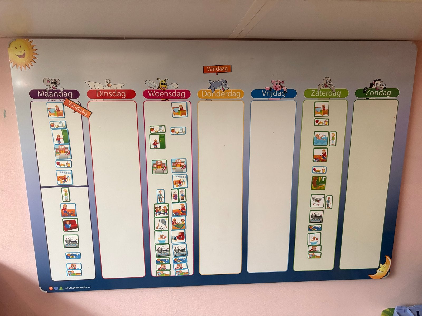 Groot magnetisch planbord kind  90x60 cm met magneetset, Ophalen, Zo goed als nieuw, Ontdekken