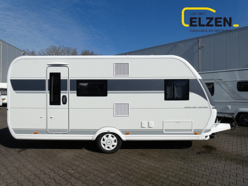 Hobby Excellent Edition 490 KMF actie prijs, incl. opties, Caravans en Kamperen, Dwarsbed, Rondzit, Hobby, Bedrijf