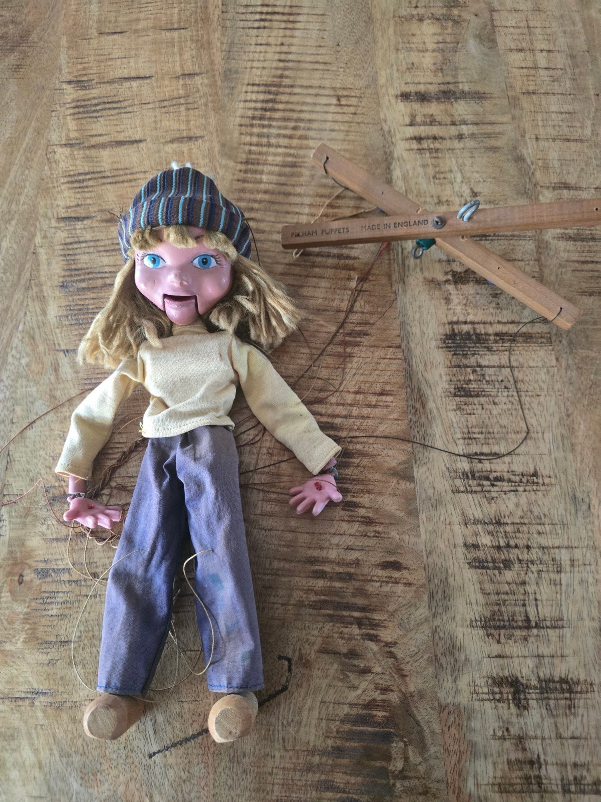 Vintage Pelham Marionet 'Mod Girl' / Meisje – Jaren 60/70, Verzamelen, Ophalen of Verzenden, Gebruikt, Pop