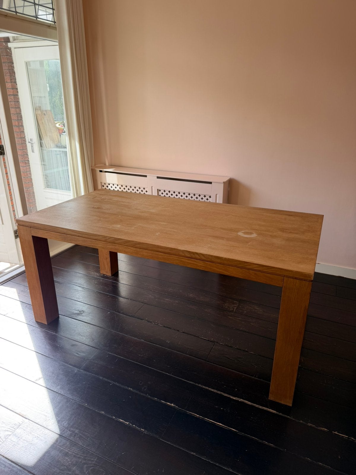 Houten eettafel, Ophalen, Gebruikt, Eikenhout, 50 tot 100 cm