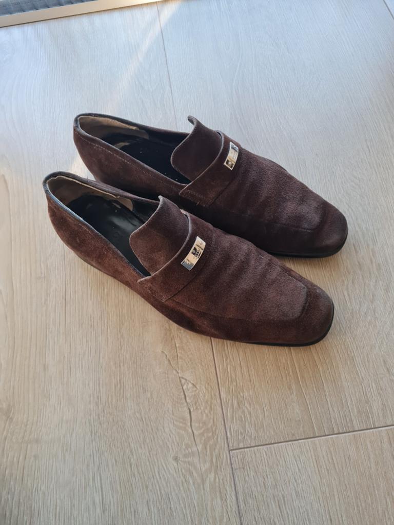 Gucci Loafers Bruin Suède Maat 7.5 (41.5) Goede Staat, Loafers, Bruin, Verzenden, Gucci