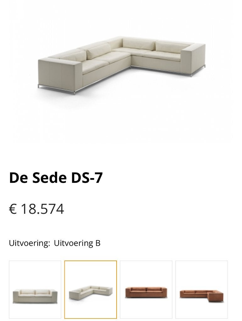 Foto 11 van De Sede DS 7 Roma hoekbank (nieuwprijs €18.500)