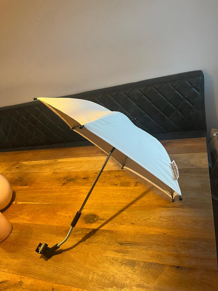 Bugaboo kinderwagen parasol - Grijs/Wit, Ophalen of Verzenden, Nieuw