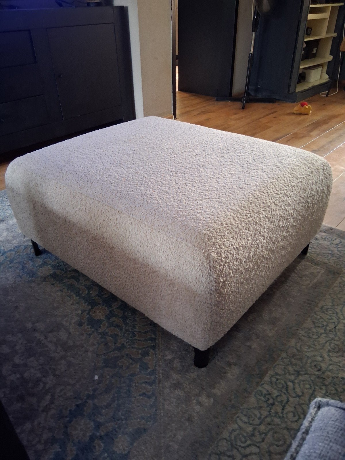 mooie teddystof hocker, Ophalen, Zo goed als nieuw, Vierkant