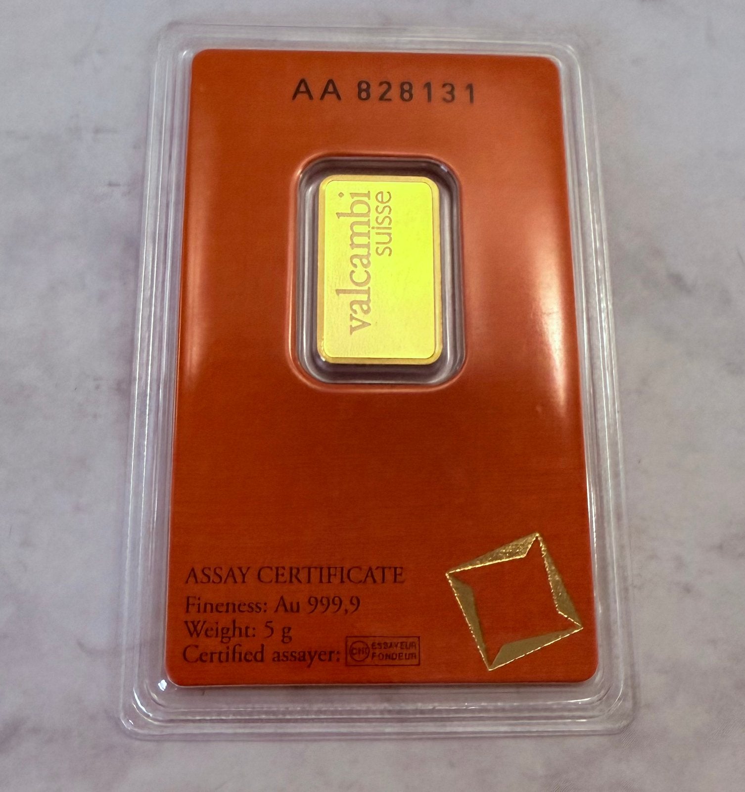 5 gram / Goud / Valcambi in Blister / LBMA 999,9, Ophalen of Verzenden, Goud