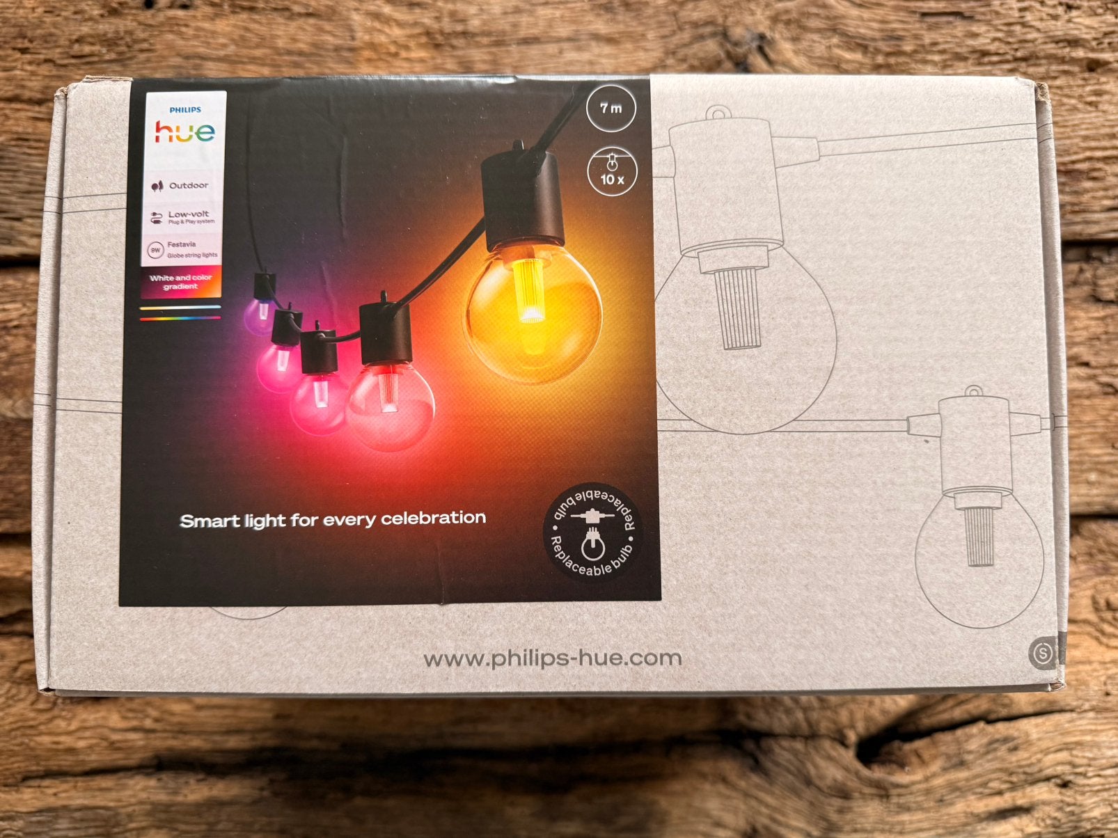 AANBIEDING! Hue Festavia 7m outdoor! Zie advertentie!, Minder dan 50 watt, Ophalen of Verzenden, Netvoeding, Led