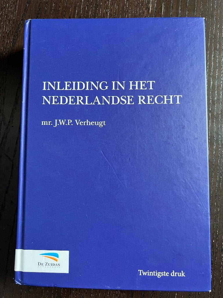 Inleiding in het Nederlands recht Druk 20, Ophalen of Verzenden, Gamma, J.W.P. Verheugt, WO