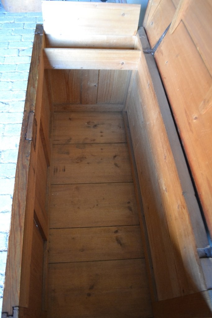 Prachtige antieke houten dekenkist, Huis en Inrichting, Gebruikt, 100 tot 150 cm, Verzenden, 75 – 100