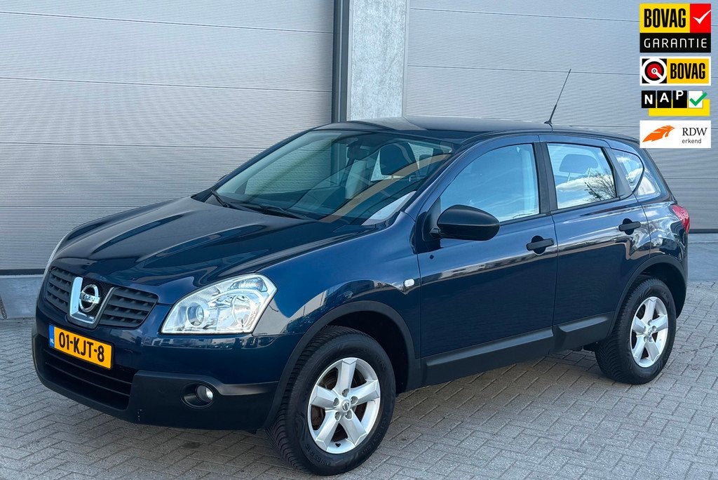 Nissan Qashqai 1.6 Visia 2WD 2009 Blauw AIRCO|APK 2027|NAP, Auto's, Nissan, Voorwielaandrijving, 1272 kg, 15 km/l, Gebruikt