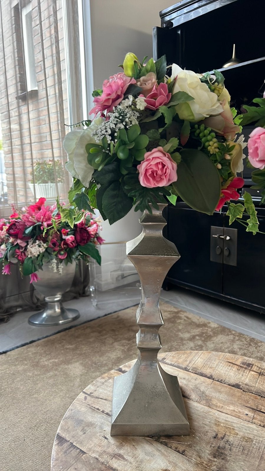 Kunstbloemen in vaas, bloemstukken nieuw, Ophalen, Zo goed als nieuw