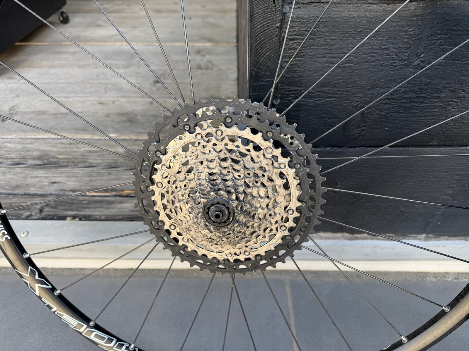 29 inch MTB Wielset met Tandwielset, Schijfrem & Voorband, Fietsen en Brommers, Fietsonderdelen, Gebruikt, Aluminium, Mountainbike