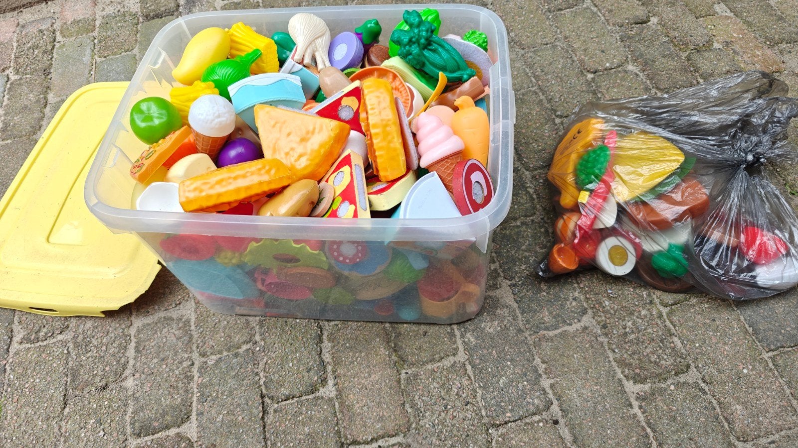 Grote set speelgoed etenswaren voor kinderkeuken, Ophalen, Gebruikt, Jongen of Meisje