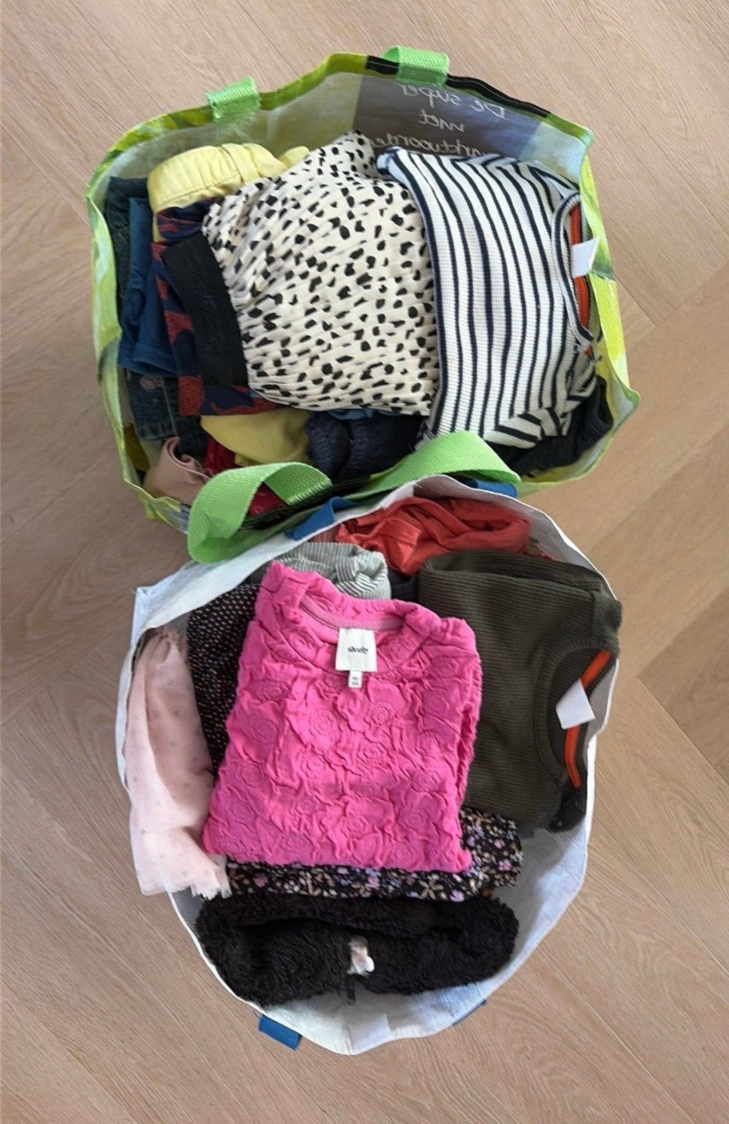 2 volle bigshopper tassen maat 74-98, Ophalen, Gebruikt, Maat 74