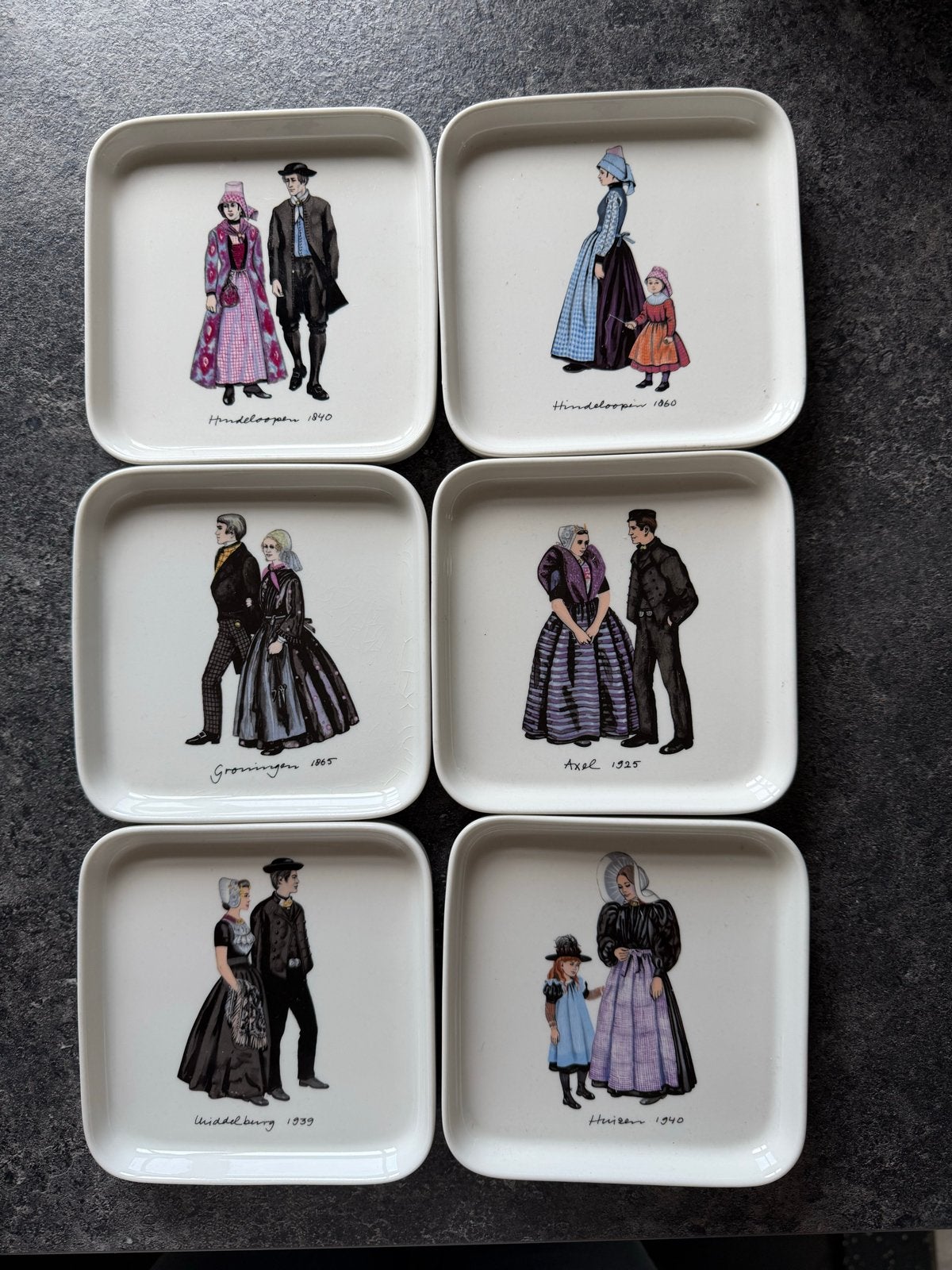 Villeroy & Boch Hollandse Klederdracht Onderzetters (6 stuks, Ophalen of Verzenden
