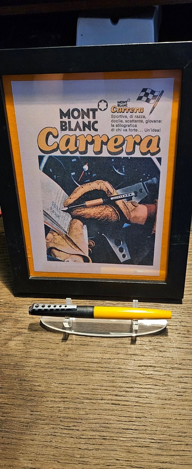 Originele Mont Blanc Carrera vulpen (jaren 70) + ingelijste, Verzamelen, Pennenverzamelingen, Ophalen of Verzenden