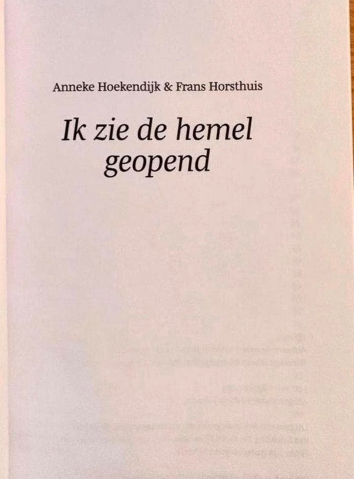 Zie de hemel geopend, Ophalen of Verzenden, Nieuw