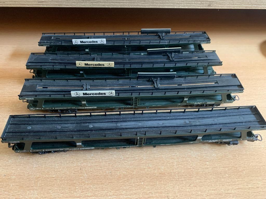 4 stuks  Lima  autotransporter, Ophalen, Gebruikt, Gelijkstroom of Wisselstroom, Wagon