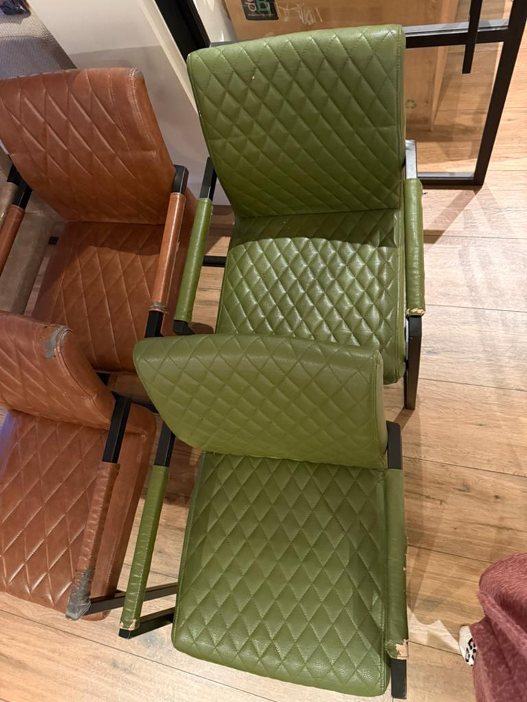 6 stoelen met beschadigingen - zie foto's, Ophalen, Gebruikt, Overige kleuren, Leer