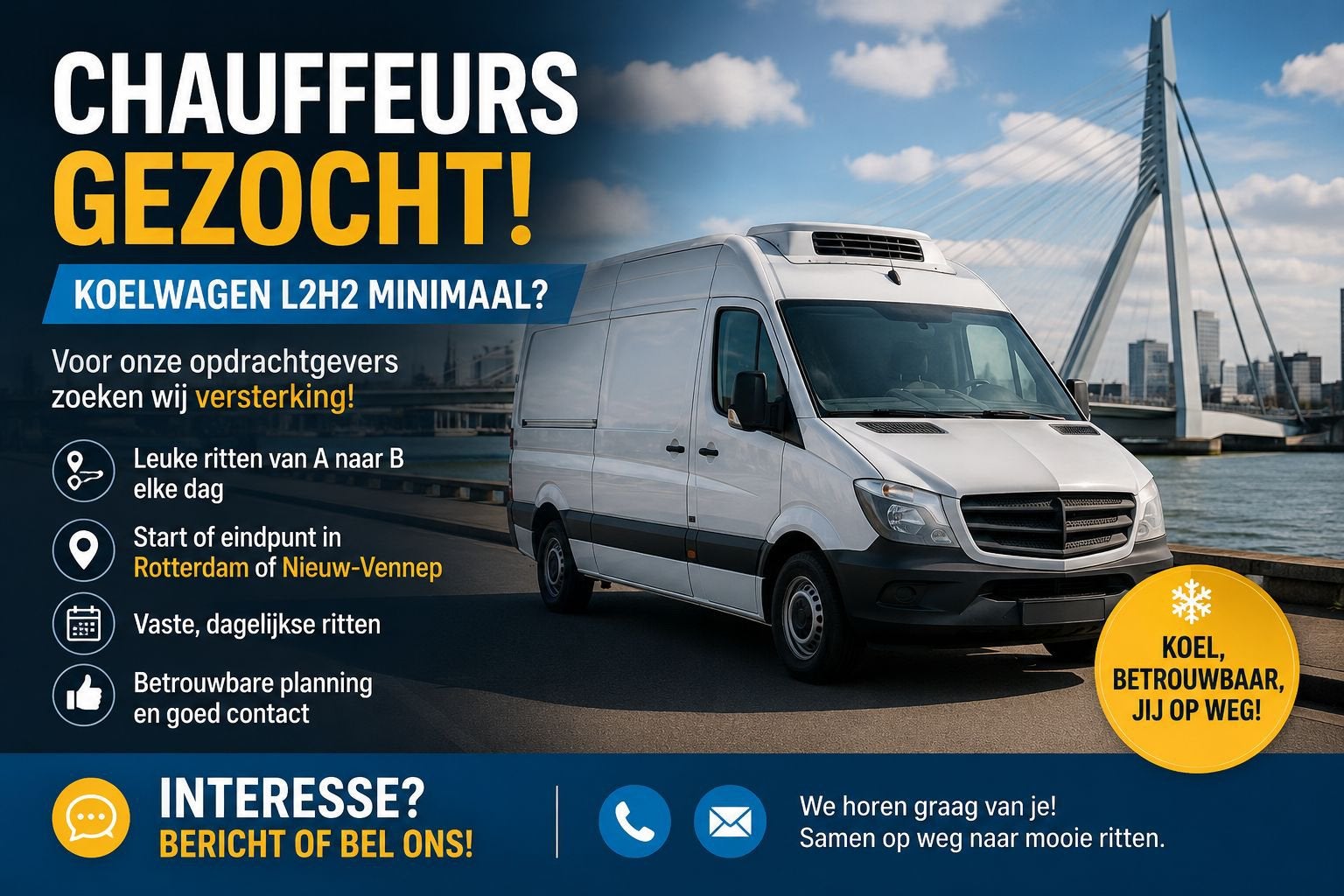 gezocht koeriers, Ophalen of Verzenden